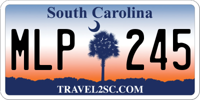 SC license plate MLP245