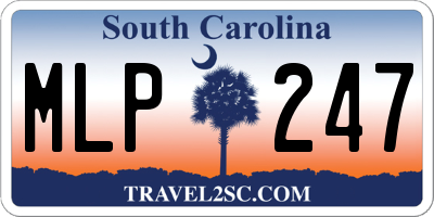 SC license plate MLP247
