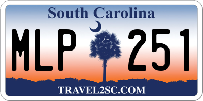 SC license plate MLP251