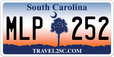 SC license plate MLP252