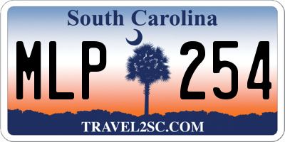 SC license plate MLP254