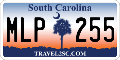 SC license plate MLP255
