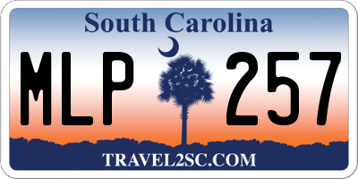 SC license plate MLP257