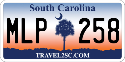 SC license plate MLP258