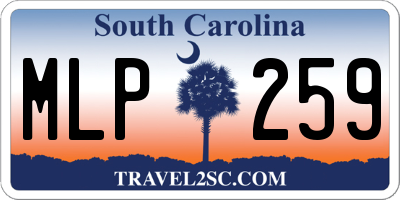 SC license plate MLP259