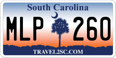 SC license plate MLP260
