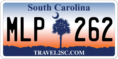 SC license plate MLP262