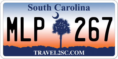 SC license plate MLP267