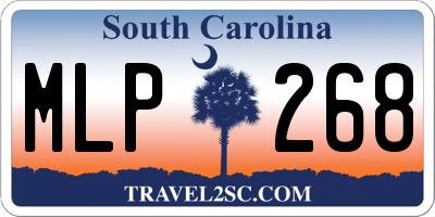 SC license plate MLP268