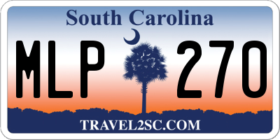 SC license plate MLP270