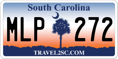 SC license plate MLP272