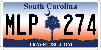 SC license plate MLP274