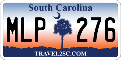 SC license plate MLP276