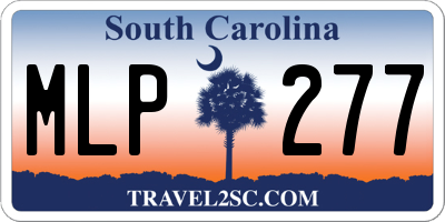 SC license plate MLP277
