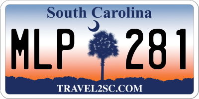 SC license plate MLP281