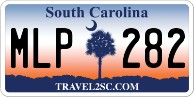 SC license plate MLP282