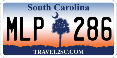 SC license plate MLP286