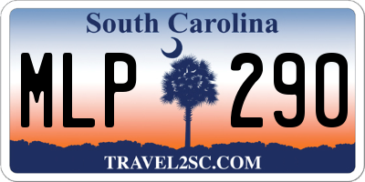 SC license plate MLP290
