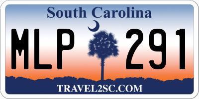 SC license plate MLP291