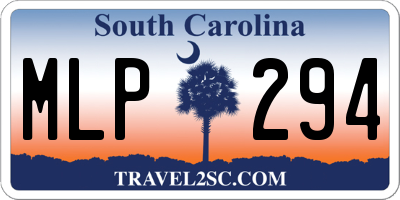SC license plate MLP294