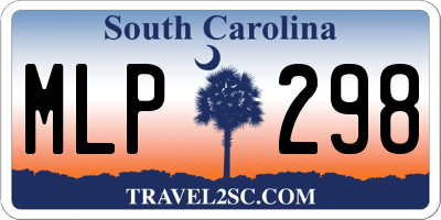 SC license plate MLP298