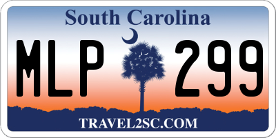 SC license plate MLP299