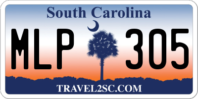 SC license plate MLP305