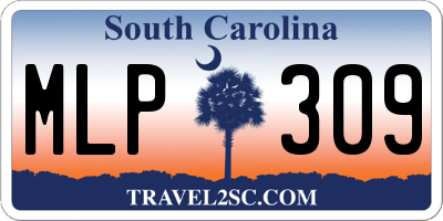 SC license plate MLP309