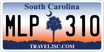 SC license plate MLP310