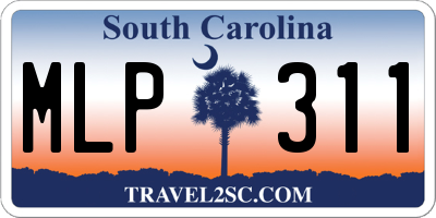 SC license plate MLP311
