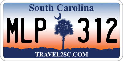 SC license plate MLP312