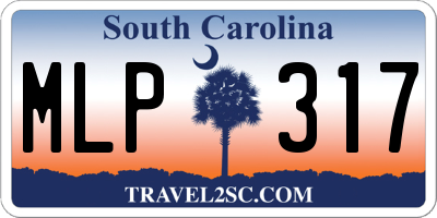 SC license plate MLP317