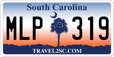 SC license plate MLP319