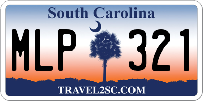 SC license plate MLP321