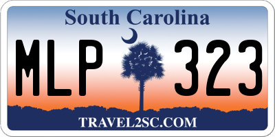 SC license plate MLP323