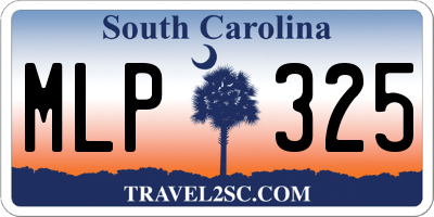 SC license plate MLP325