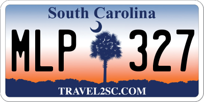 SC license plate MLP327