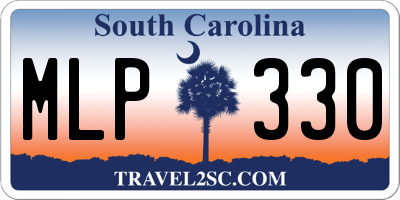 SC license plate MLP330