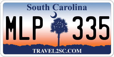 SC license plate MLP335