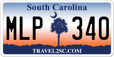 SC license plate MLP340