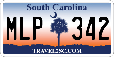 SC license plate MLP342