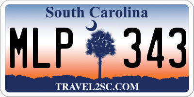 SC license plate MLP343