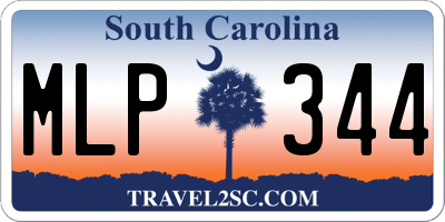 SC license plate MLP344