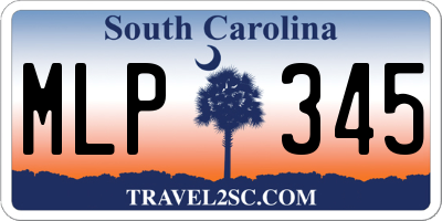 SC license plate MLP345