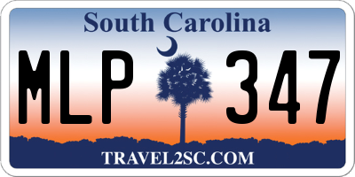 SC license plate MLP347