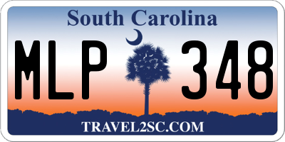 SC license plate MLP348