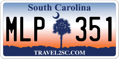 SC license plate MLP351