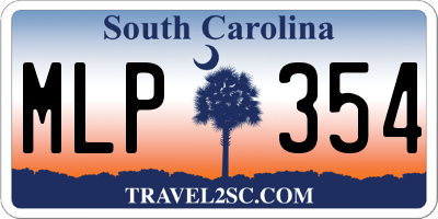 SC license plate MLP354