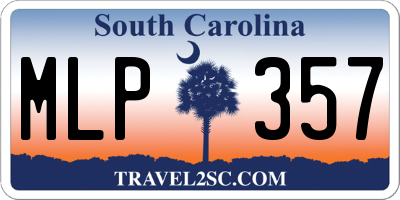 SC license plate MLP357