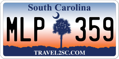 SC license plate MLP359